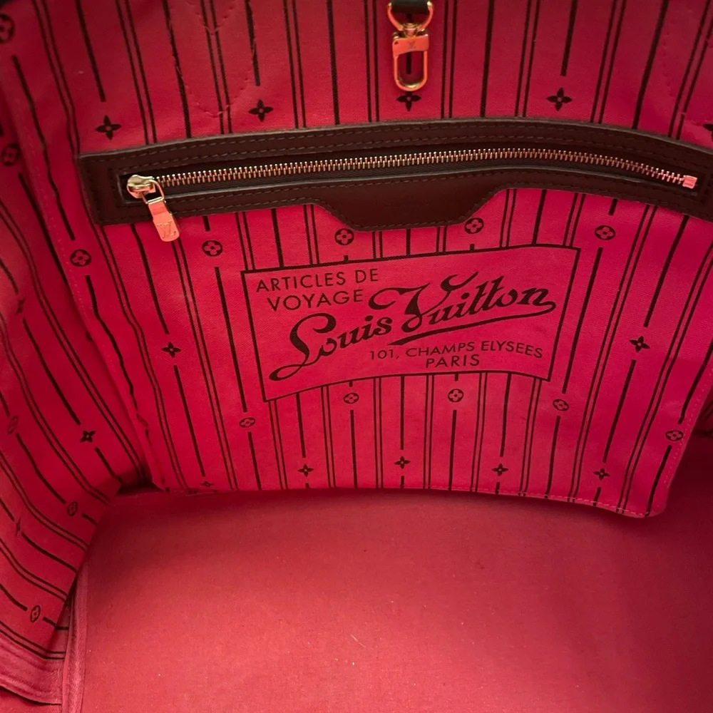 Louis Vuitton Damier Neverfull GM Tote Bag w/RECEIPT AND Custom Organizer Insert - Picture 11 of 16
